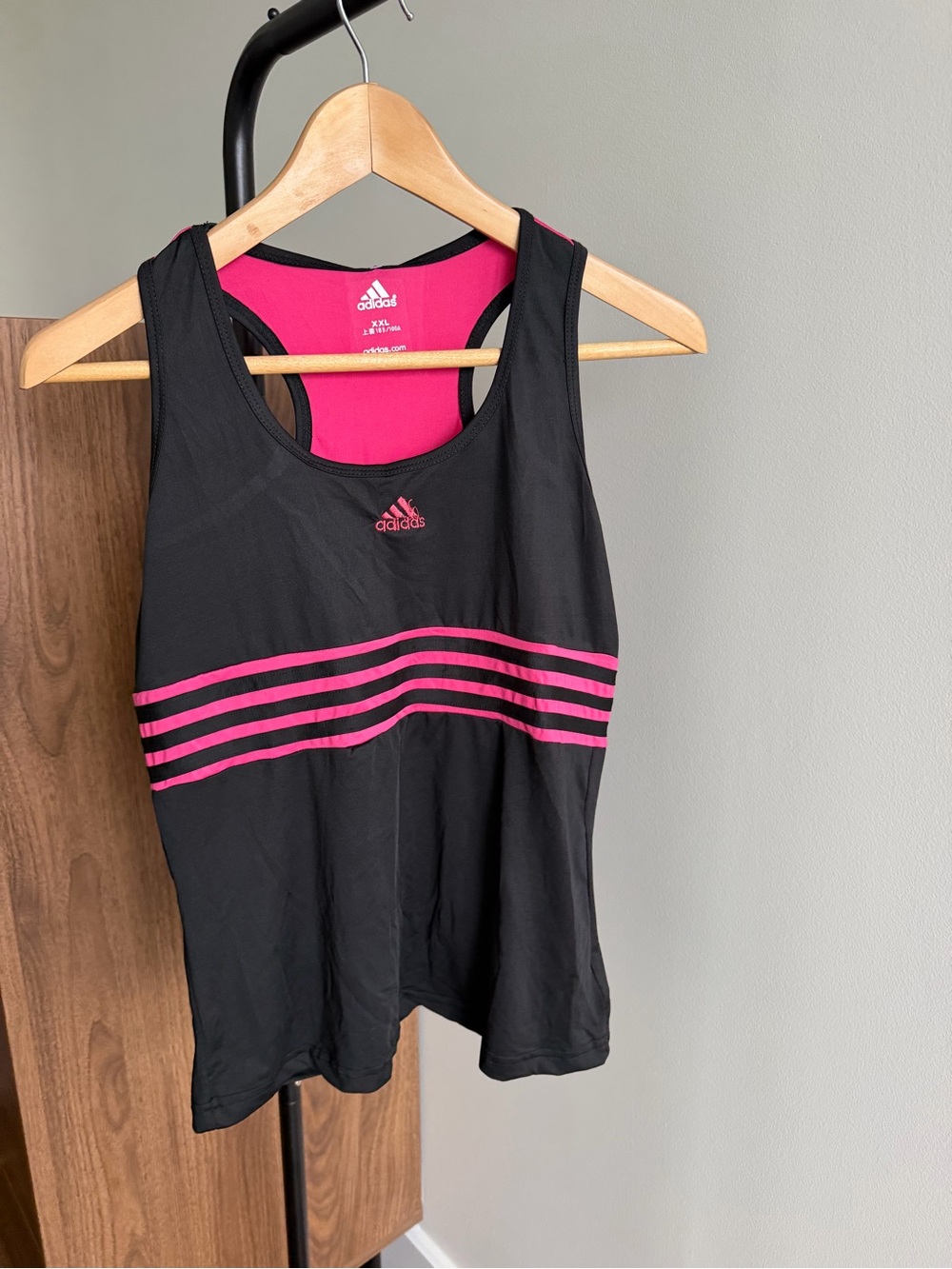 Adidas Black & Pink Athletic Tennis Tank Top NWT Size XXL